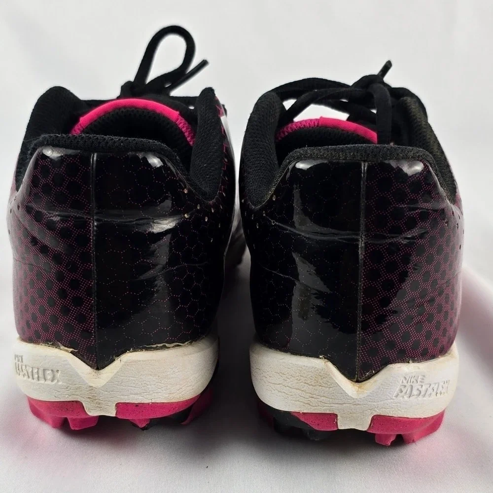 Nike Hyperdiamond 4 Keystone‎ Softball Cleats Kids 4.5Y Pink Black Low Top